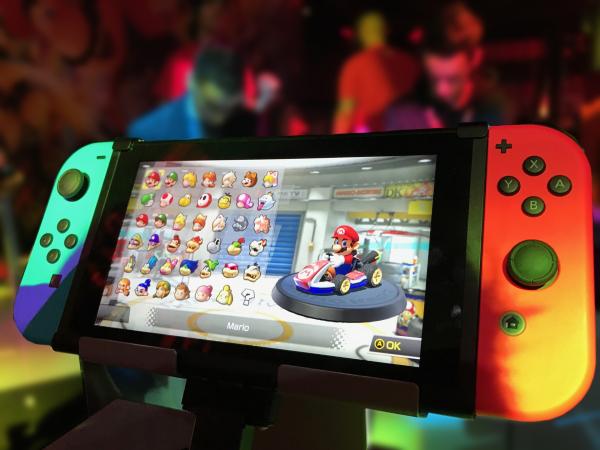 nintendo switch showing mario kart