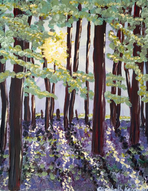 Bluebell woods painting