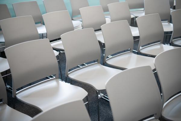 An image of grey chairs