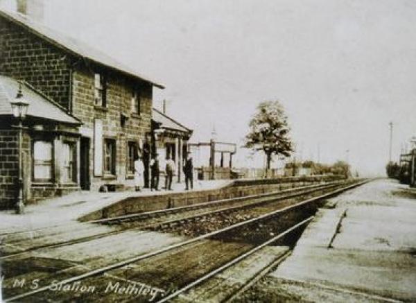 An old photograph of Methley North Station