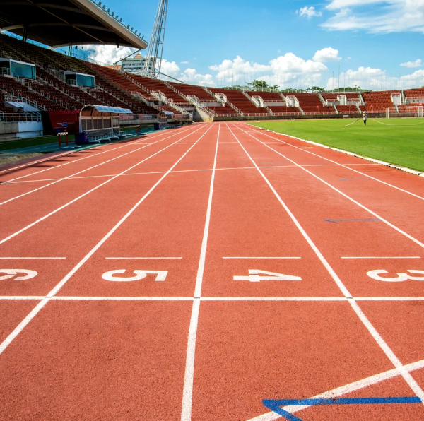 A picture of a running track