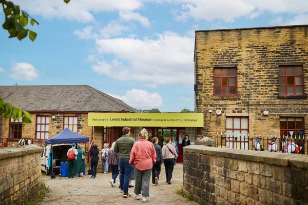 people entering Leeds Industrial Museum