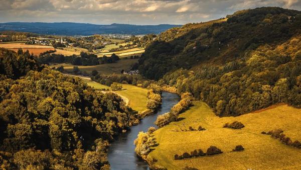 Photograph of a landscape in South England.