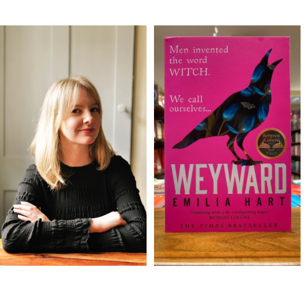 Author Emilia Hart and her first novel Weyward. 