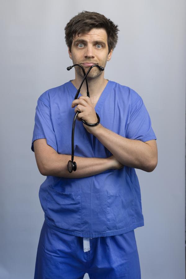 Portrait of Ed in scrubs