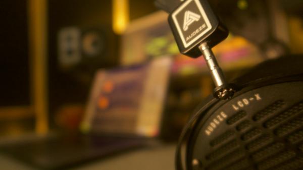 This image shows the Audeze LCD X headphones at Mixing Hertz Music Production Studio Leeds