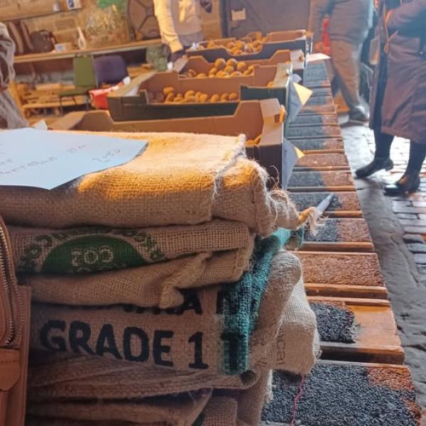 Potatoes being sold