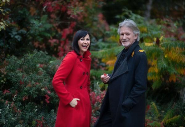 Georgia Mancio with Alan Broadbent in a garden