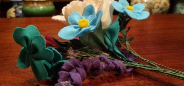 An image of felt flowers