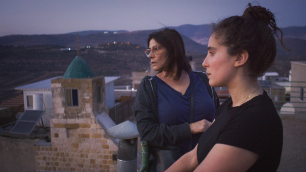 a still from the film, showing two women