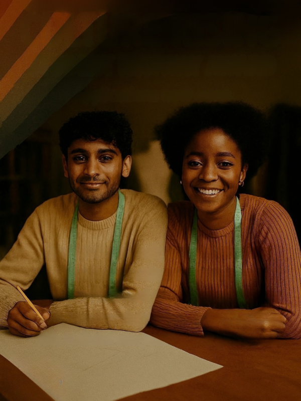 Students exploring ideas, sketching concepts and developing their creative voice through hands‑on design.  