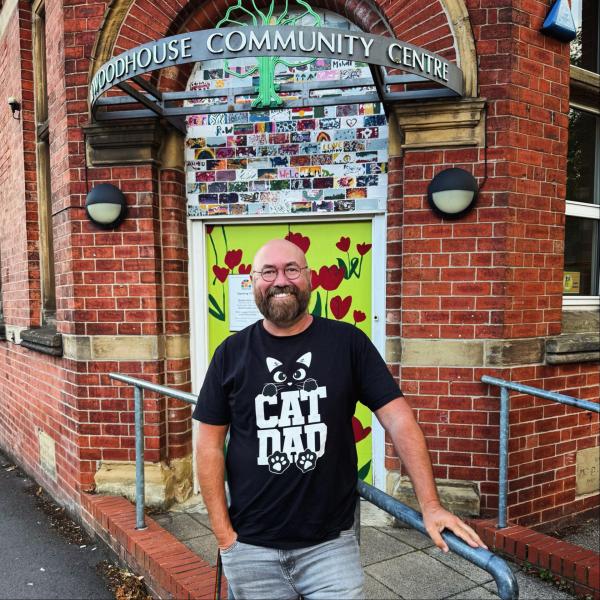 Rob Wilson outside the new home for Angels of Freedom 