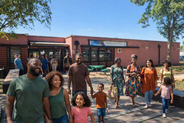 People outside the venue 