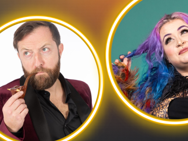 Comedians Andrew Maxwell and Maxine Wade.