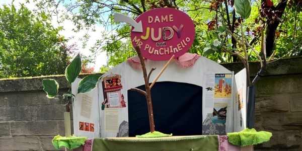 Punch and Judy puppet show box