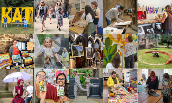 A collage of photos from Kirkstall Art Trail over the years