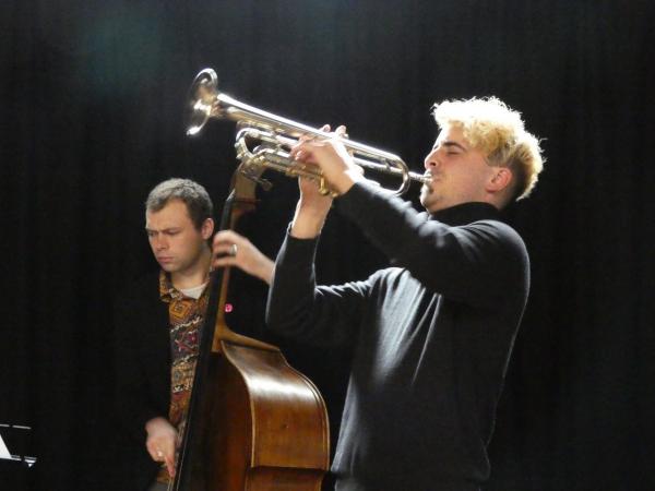Tom Sharp playing trumpet