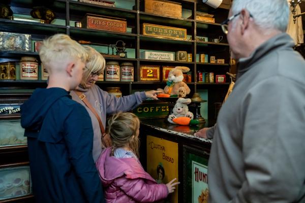 A family at Abbey House Museum