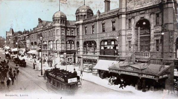 An old postcard of the Empire Palace 1904 on Briggate