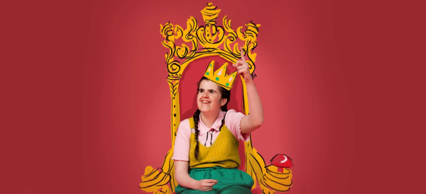 a young woman in a throne