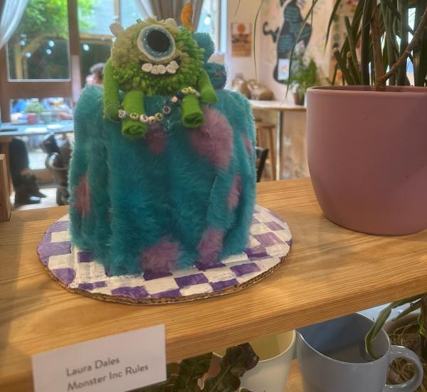 Photo of art work that looks like a cake