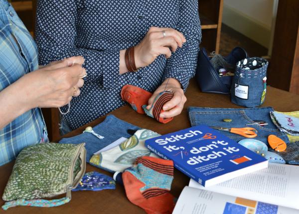 Image of Book and people crafting