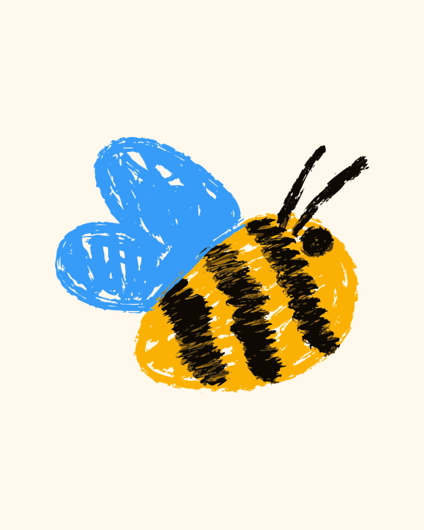 drawing of a bee