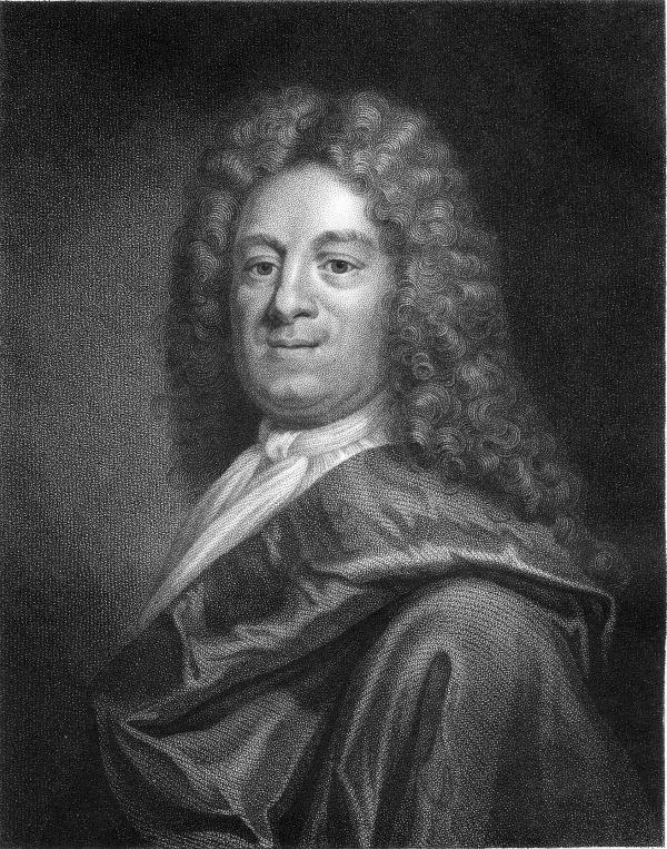 A black and white portrait of Ralph Thorseby