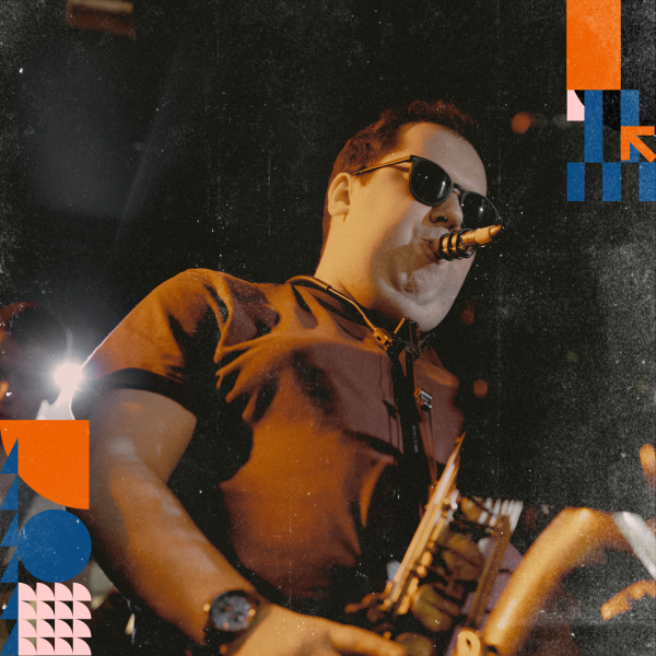 The Zak Parlby Quartet playing on stage.