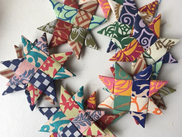 Folded Paper Star Example Pieces