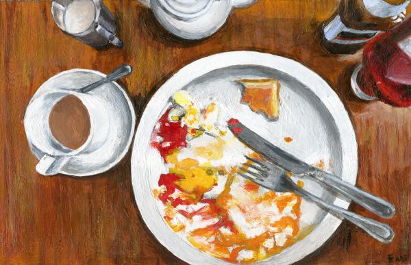 Painting of a finished plate 