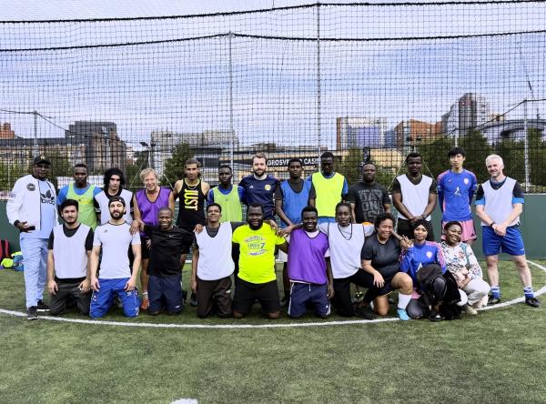Players on the pitch