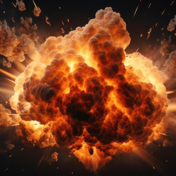 an explosion