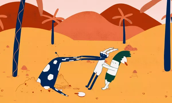 A still from one of the animations