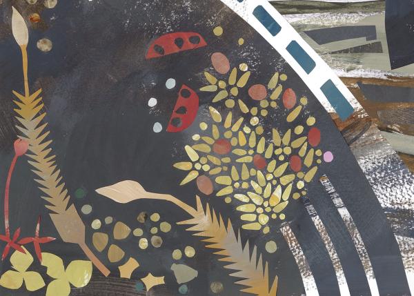 Abstract plant painting