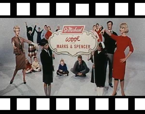 Film still from a 1960s M&S cinema advert
