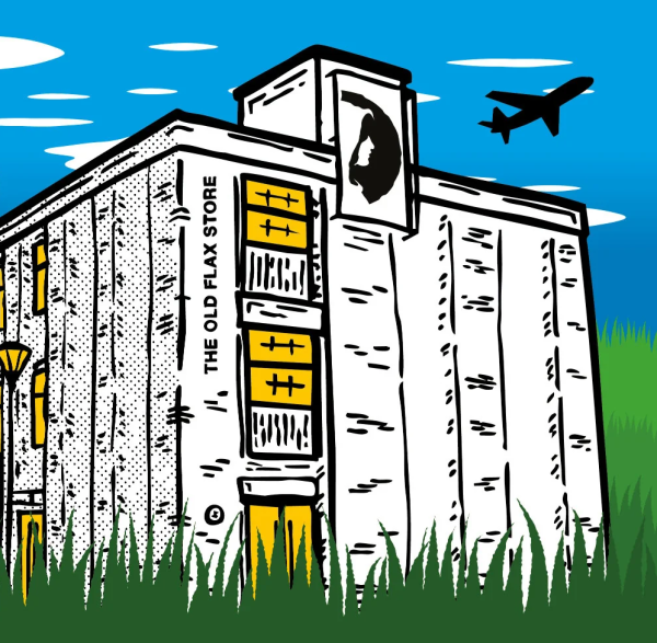 an illustration of the Old Flax Store