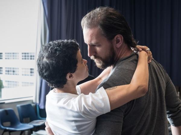 Couple embracing 