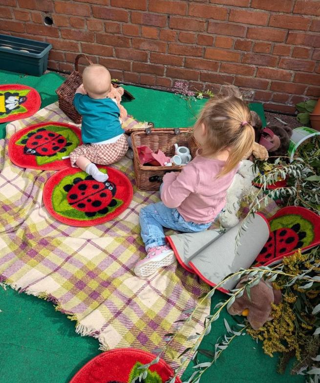 Children having a tea party with udl