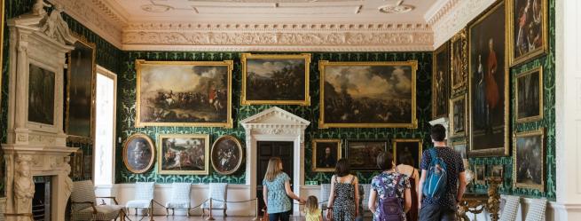 A tour taking place in the Picture Gallery at Temple Newsam