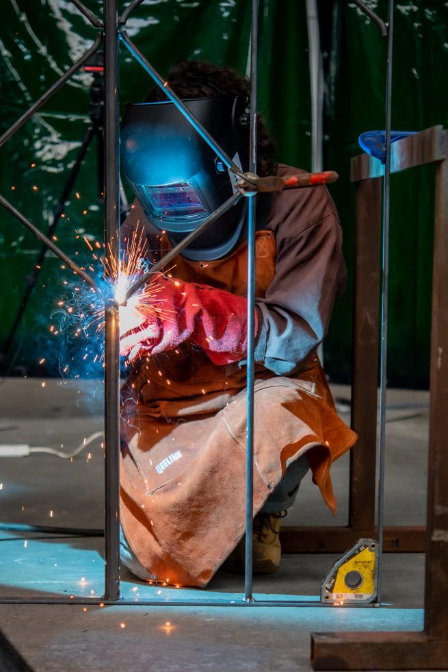 Welding in action