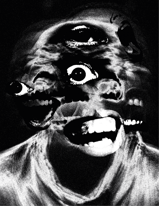 a black and white image