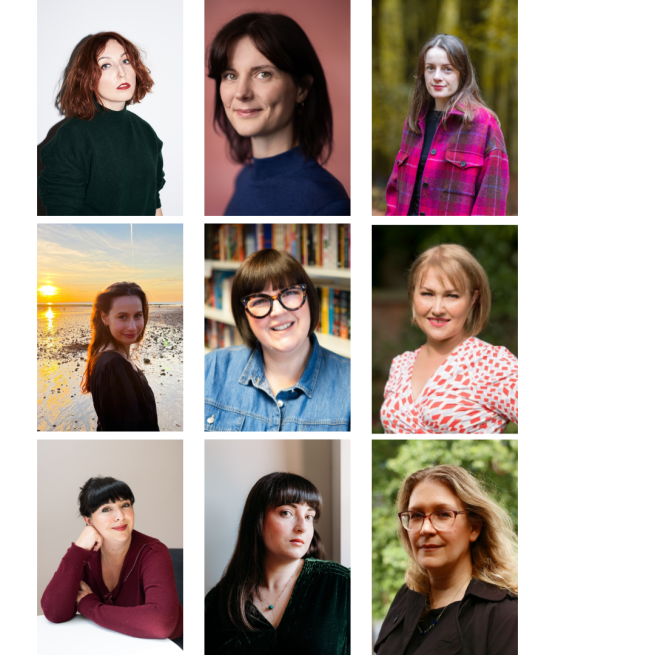 Nine of this years debut authors Jennie Godfrey, Flora Carr, Sarah Marsh, Amy Twigg, Emily Howes, LJ Shepherd, Sarah Brooks, Ania Card and Jessica Bull.