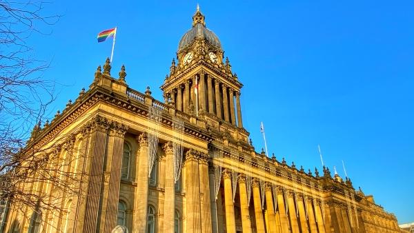 Photo of Pride flag flying on Leeds town hall