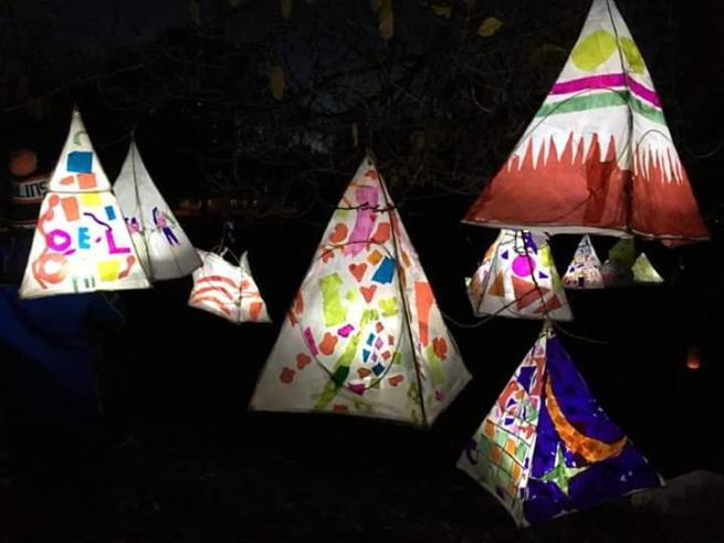 Coloured lanterns