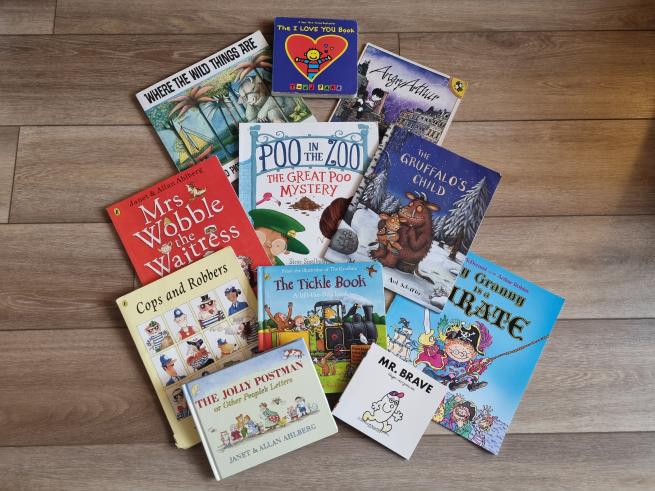 A picture of a selection of children's story books