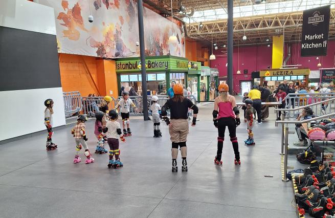 Guided roller skating sessions at Leeds Kirkgate Market