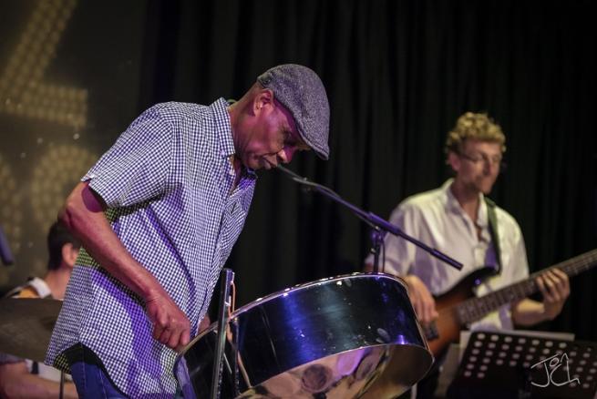 Dusley Nesbitt playing steel pans