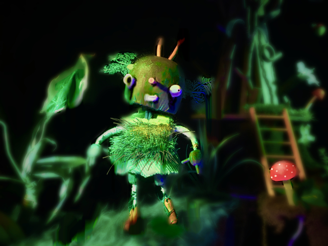 A colourful image of a puppet pixie