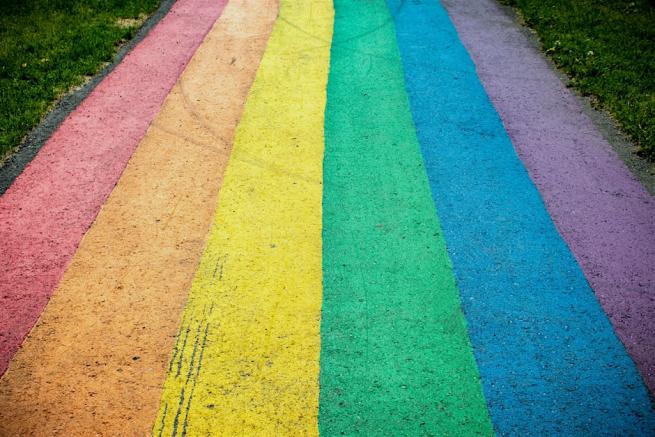 a rainbow path